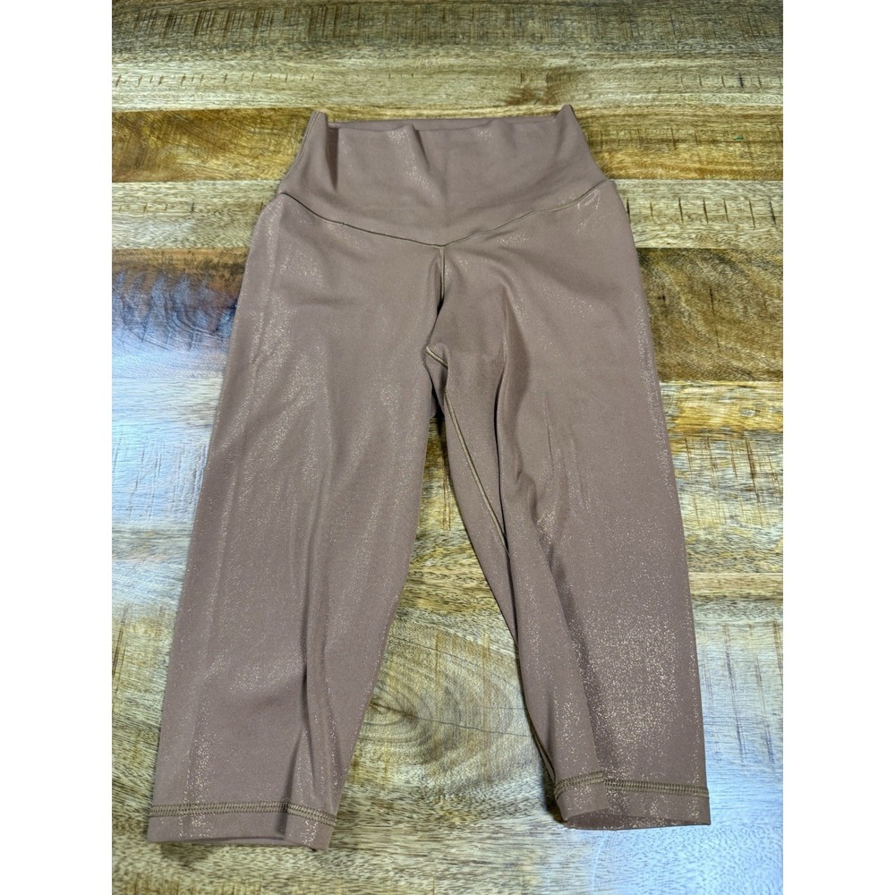 Offline By Aerie Real Me Leggings Womens SM‎  Mauve Brown Shimmer Crop High Rise
